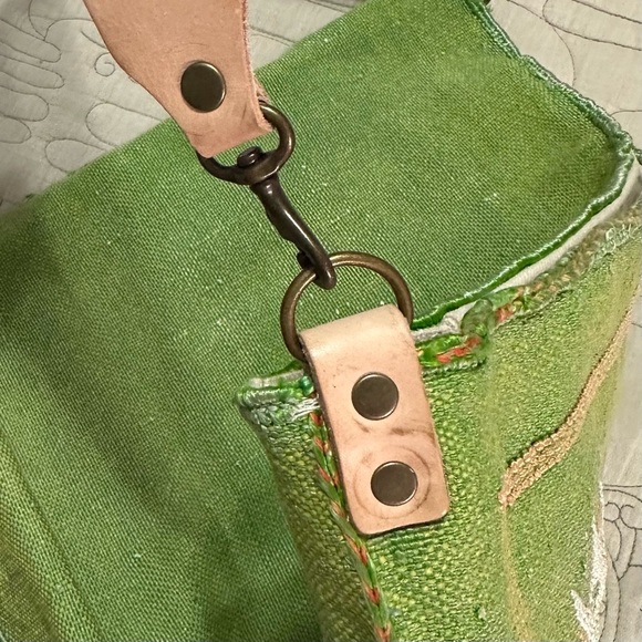 NWT Jenna Bee x Free People Cactus Silk Tote Green - Picture 7 of 11